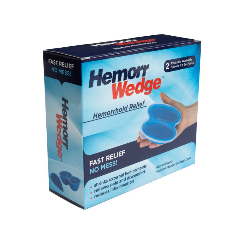 Hemorrwedge حزمة ثلج همورواج لتخفيف البواسير والدعم المبرد - حزمة جل مزدوجة مع علبة صحية - علاج بارد قابل لإعادة الاستخدام للبواسير، والتورم، وما بعد الولادة، والانزعاج - جل مائي - Image 3
